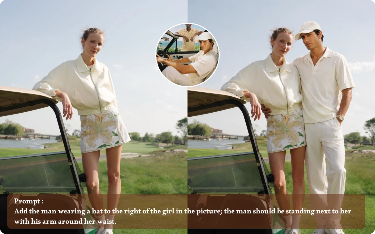 Use Prompts to Control the Scene, Pose, and Position